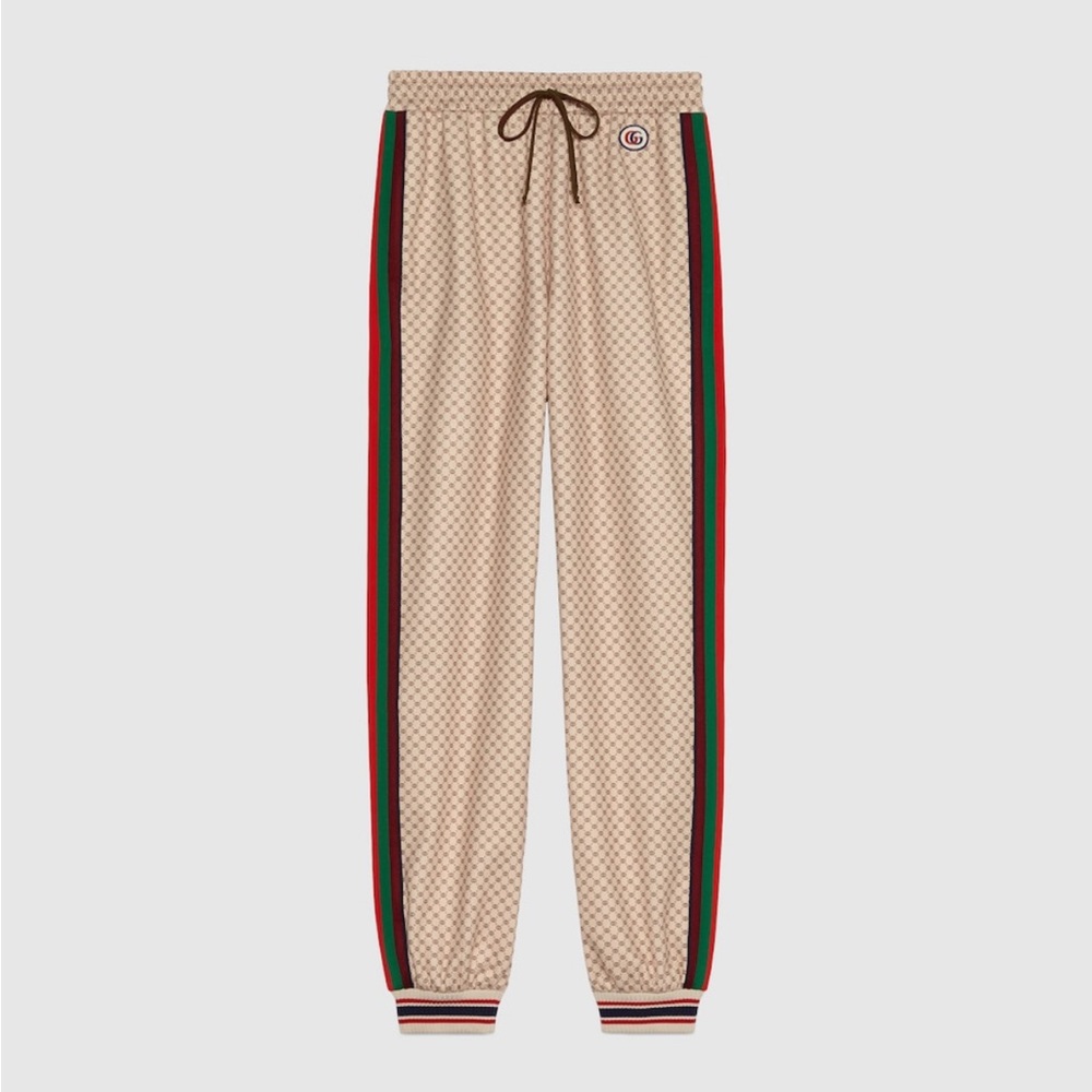 NWT Authentic Gucci Interlocking G Print Jersey Trousers pants
